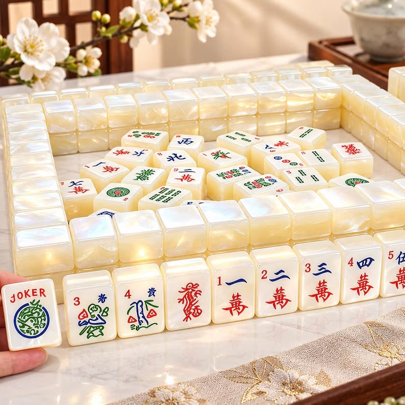 Large Pearl Acrylic American Mahjong Set – view 7