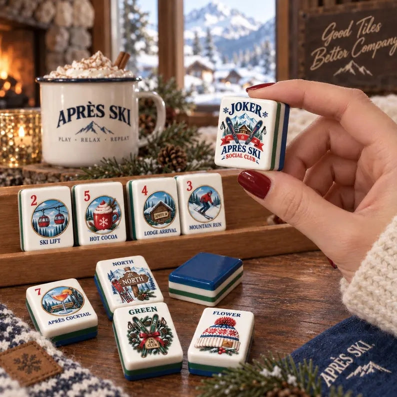 Après Ski American Mahjong Tiles – view 2