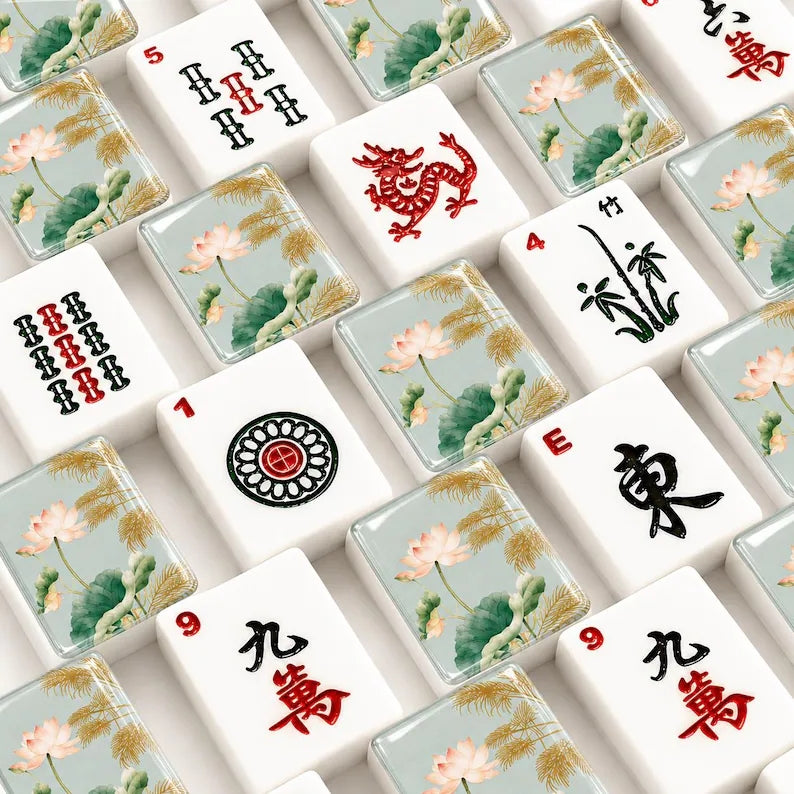 White Lotus American Mahjong Set – 166 Tiles – view 2