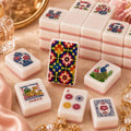 Stained Glass Floral American Mahjong Tiles