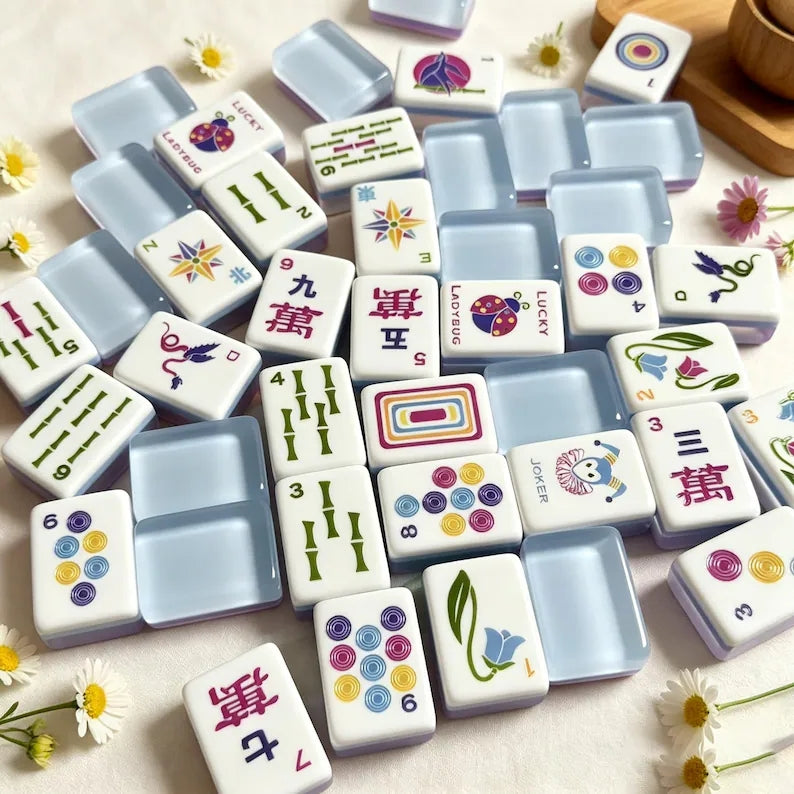 Light Blue Acrylic American Mahjong Set – view 4