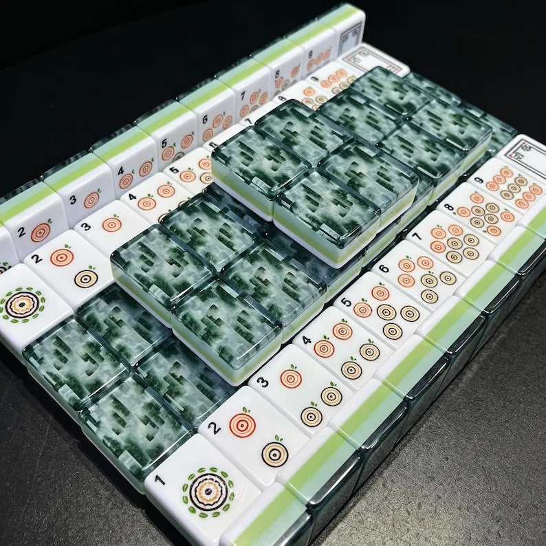 Green Bamboo Pattern American Mahjong Set – view 5