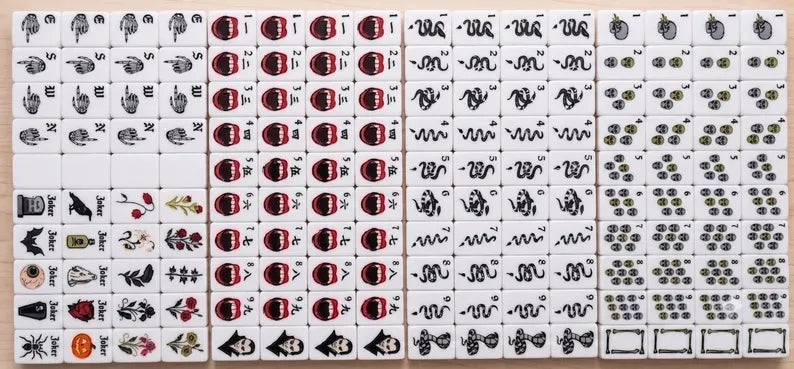 Halloween Edition Black & White American Mahjong Set – view 6