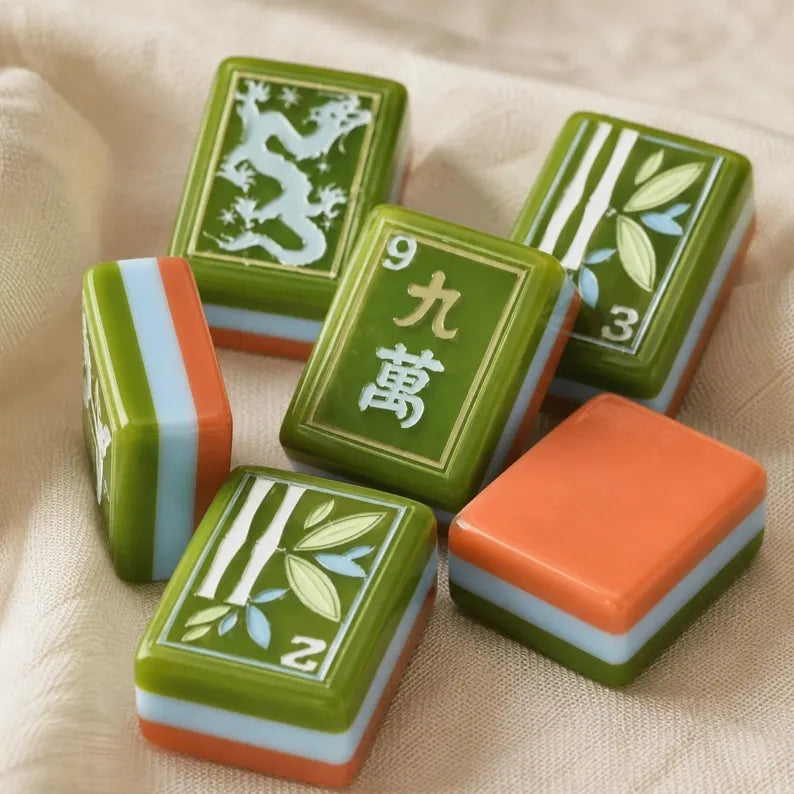 Garden Edition Green Botanical American Mahjong Set – 160 Tiles – view 5