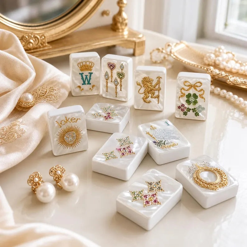 Pearlescent Regalia Acrylic American Mahjong Set – 160 Tiles – view 2