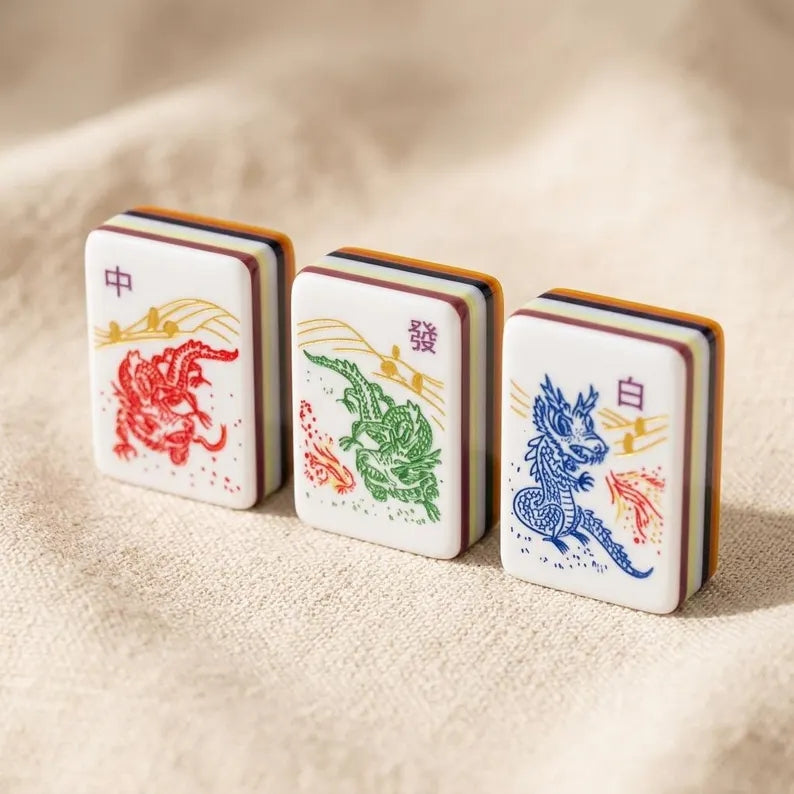 Orange Hot Air Balloon Floral American Mahjong Set – 160 Tiles – view 6
