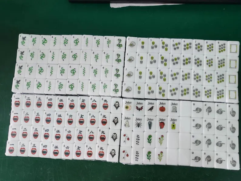 Halloween Edition Black & White American Mahjong Set – view 8