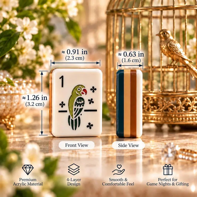 Teal & White Striped American Mahjong Set – view 4