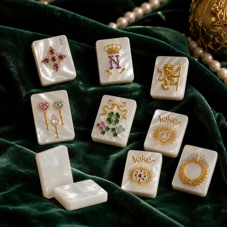 Pearlescent Regalia Acrylic American Mahjong Set – 160 Tiles – view 4