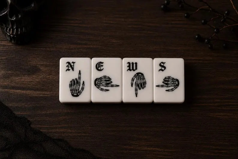 Halloween Edition Black & White American Mahjong Set – view 5