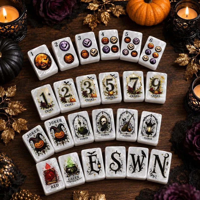 Gothic Halloween Witchy American Mahjong Set – view 5