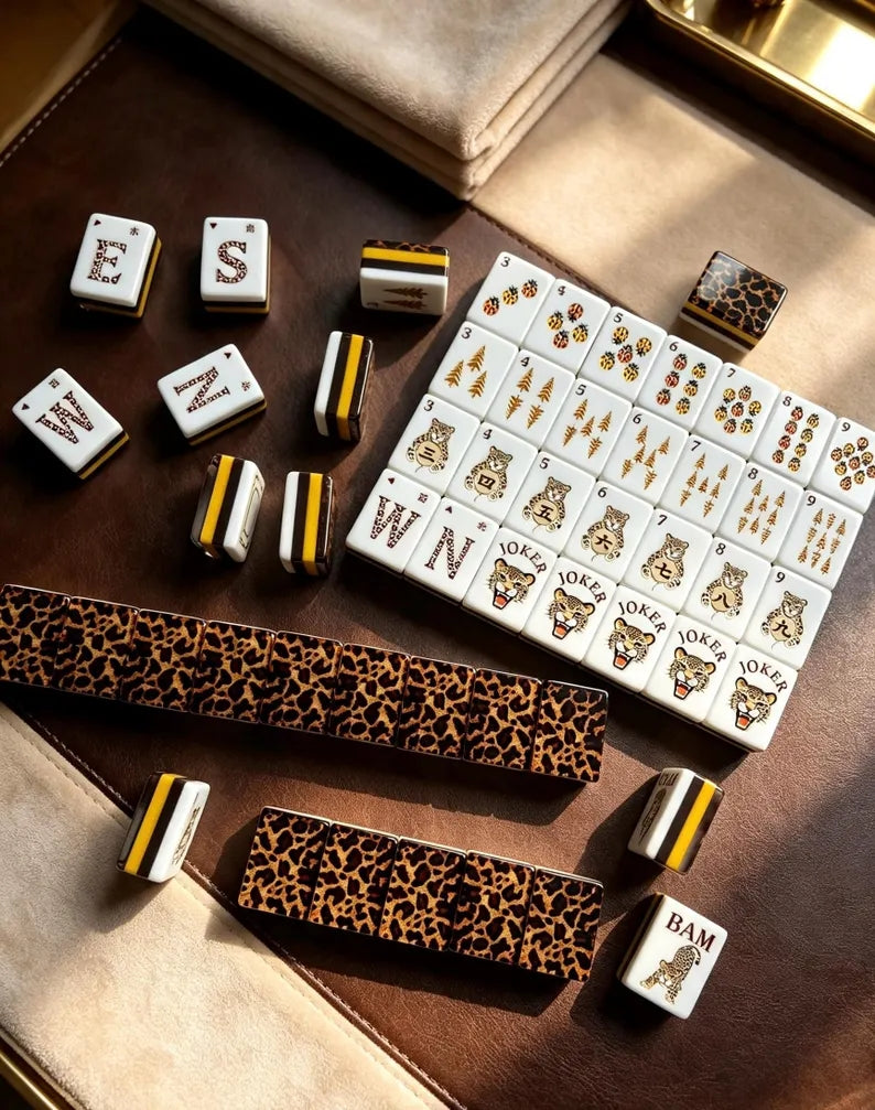 Luxury Leopard American Mahjong Set
