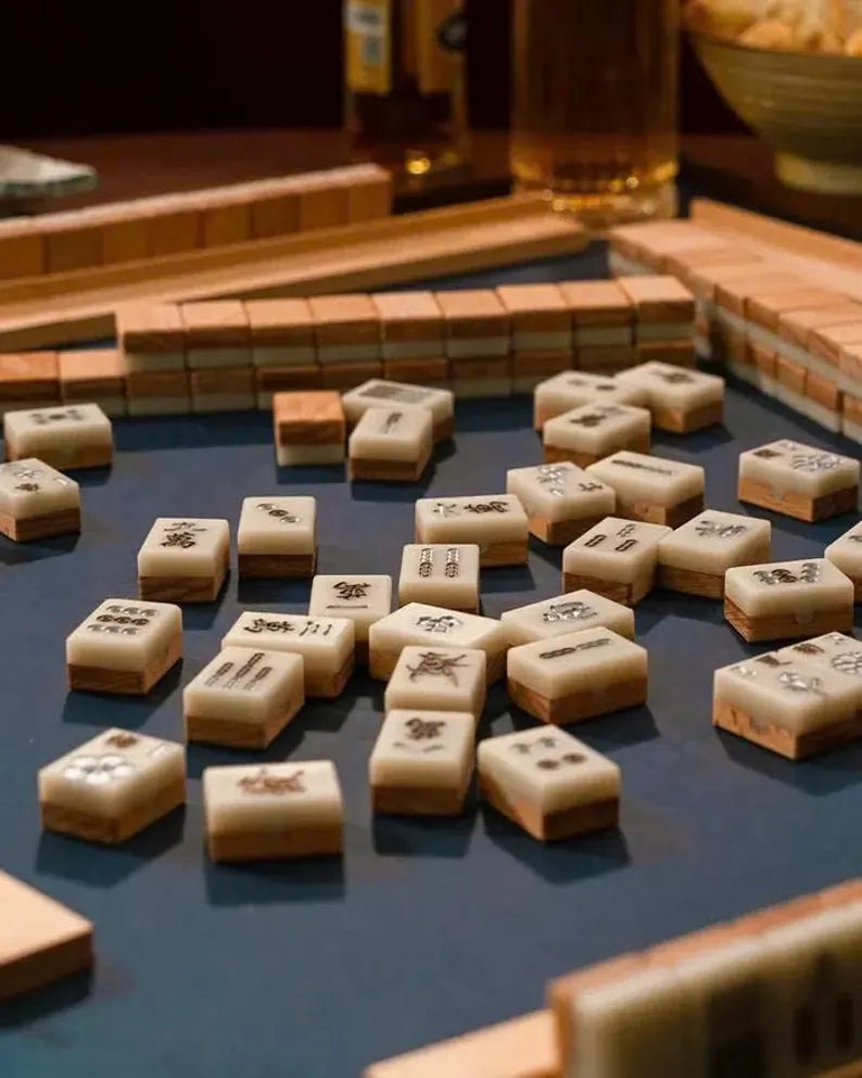 Wooden Traditional Mahjong Set – view 2