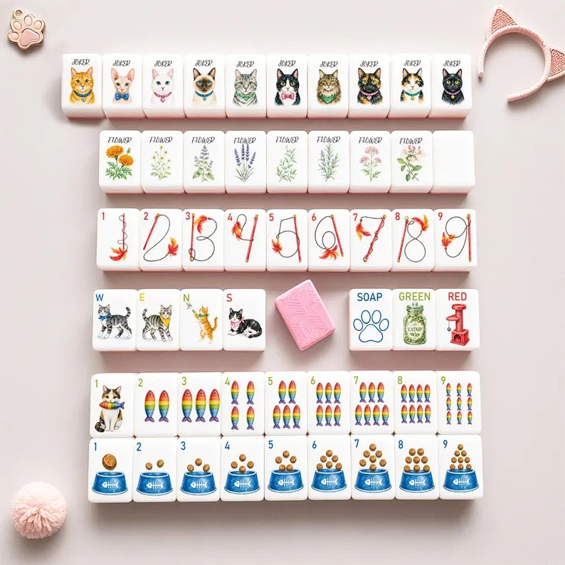 Pet Cat American Mahjong Set – 154 Tiles – view 5