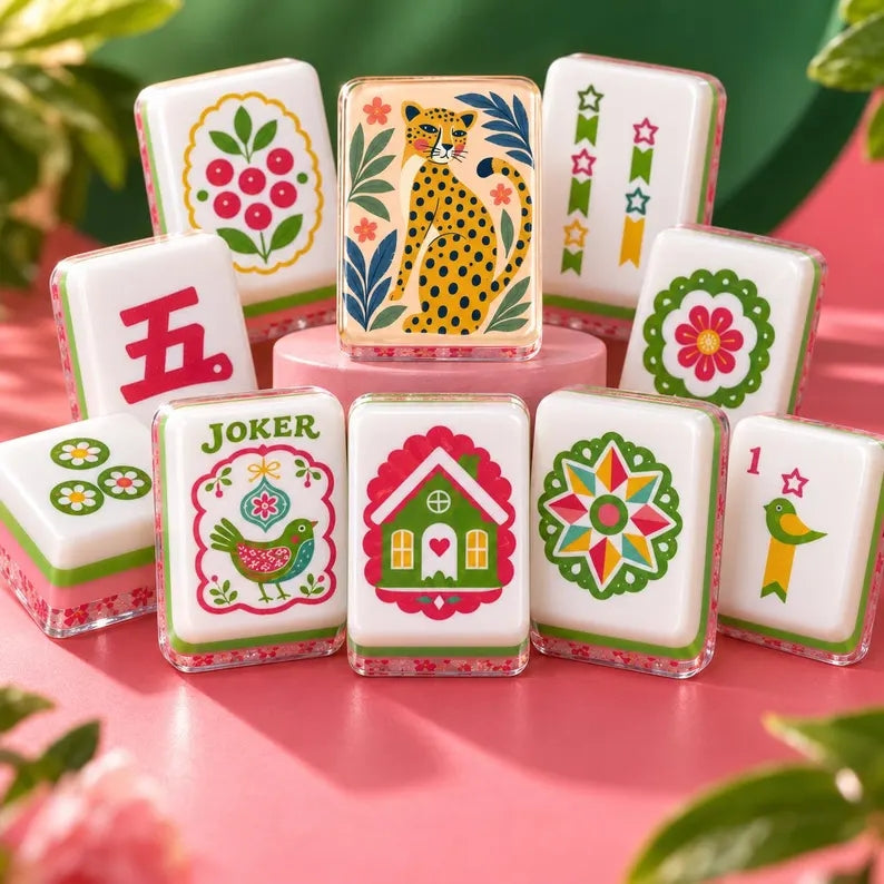 Leopard Print American Mahjong Set – 160 Tiles – view 8