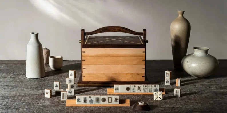 Wooden Traditional Mahjong Set – view 5