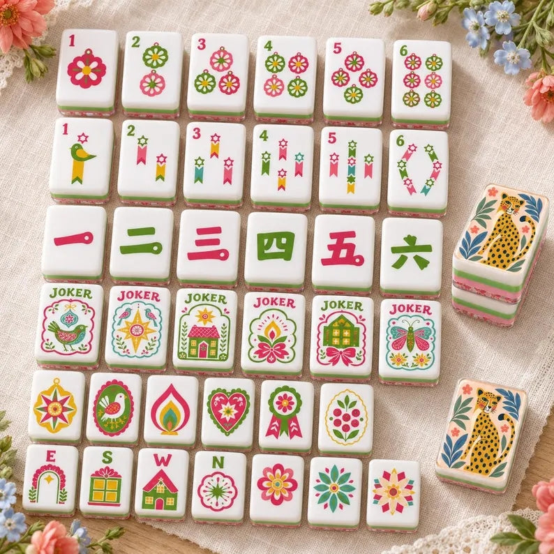 Leopard Print American Mahjong Set – 160 Tiles – view 4