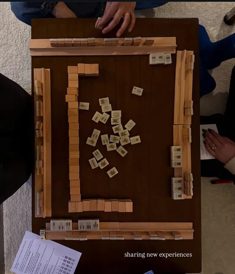 Wooden Traditional Mahjong Set – view 3