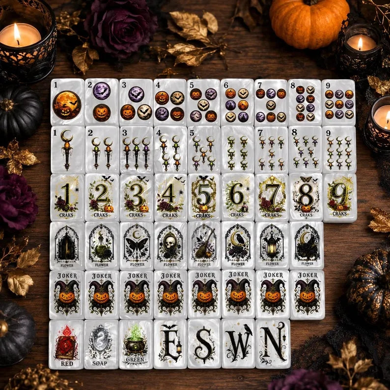 Gothic Halloween Witchy American Mahjong Set – view 7