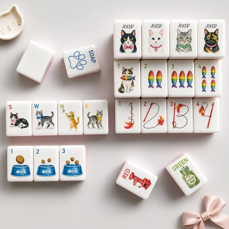 Pet Cat American Mahjong Set – 154 Tiles