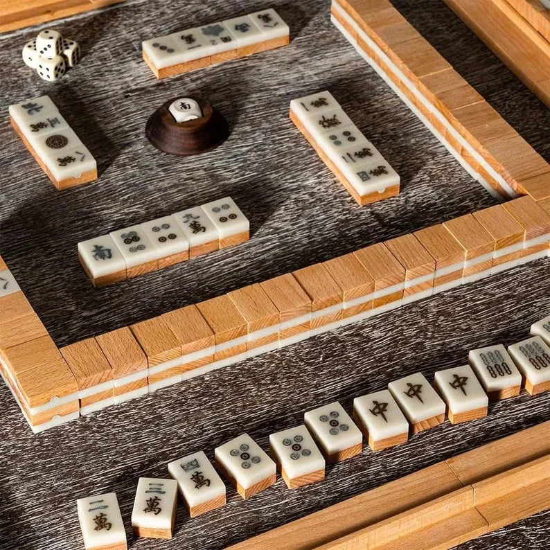 Wooden Traditional Mahjong Set