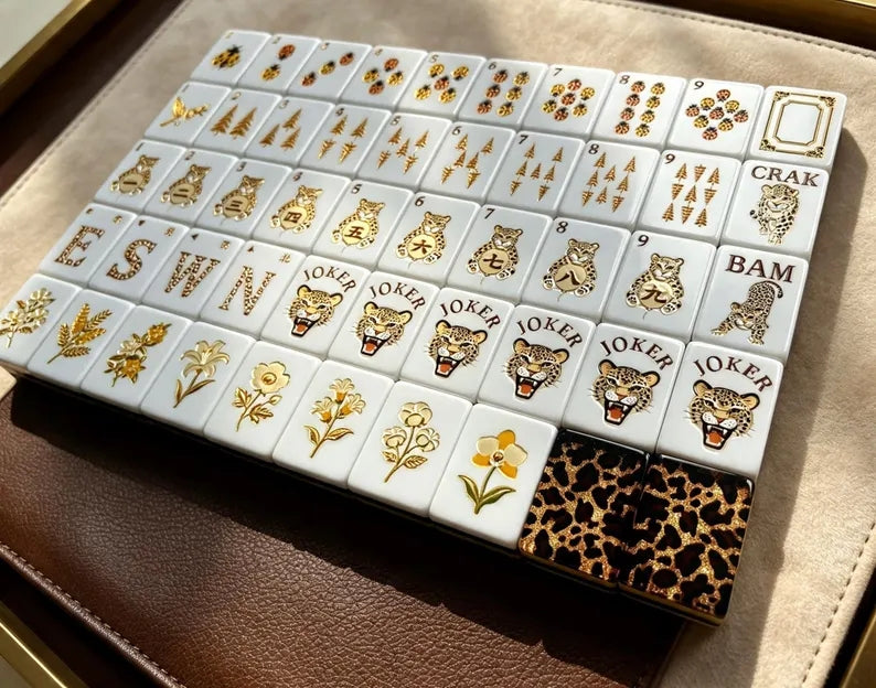 Luxury Leopard American Mahjong Set – view 4
