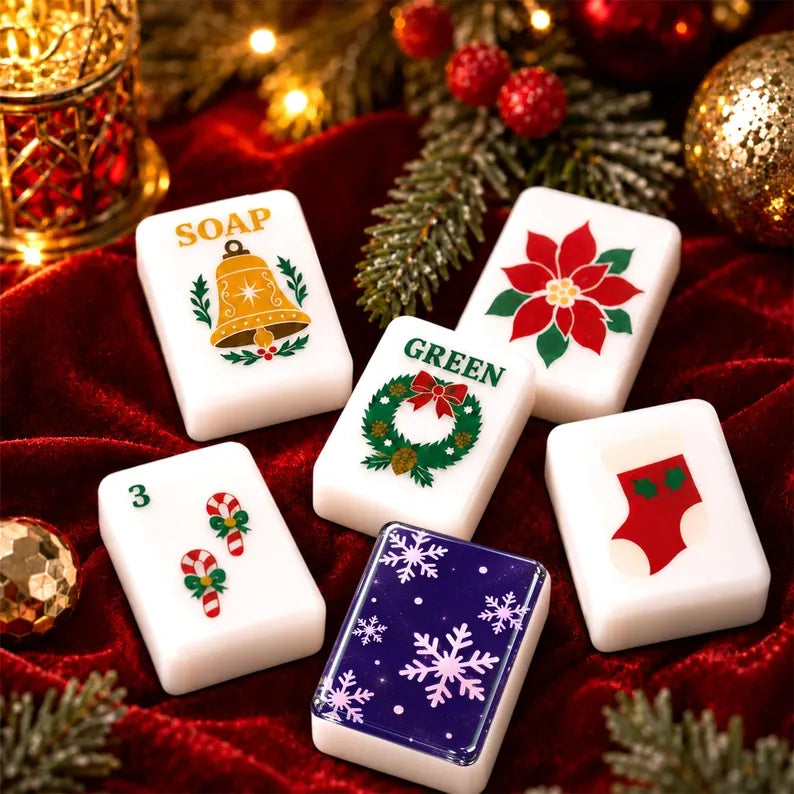 Festive Purple Snowflake Christmas Mahjong Set – 160 Tiles – view 5