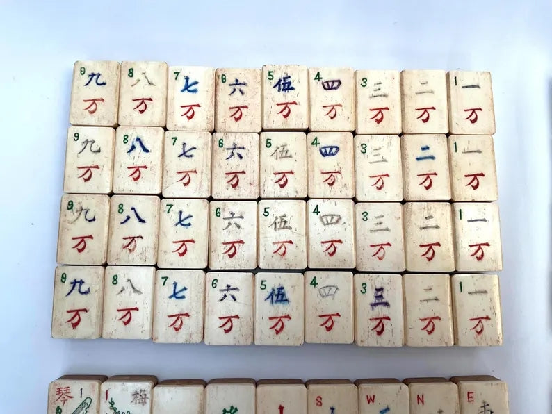 Antique Bamboo and Bone Mahjong set – view 8