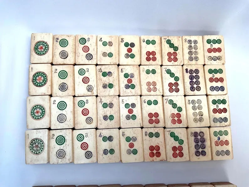 Antique Bamboo and Bone Mahjong set – view 5