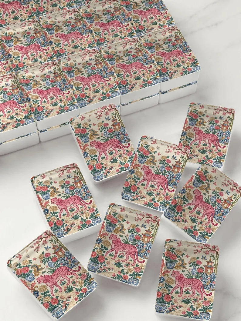 Pink Leopard American Mahjong Set – 166 Tiles – view 2