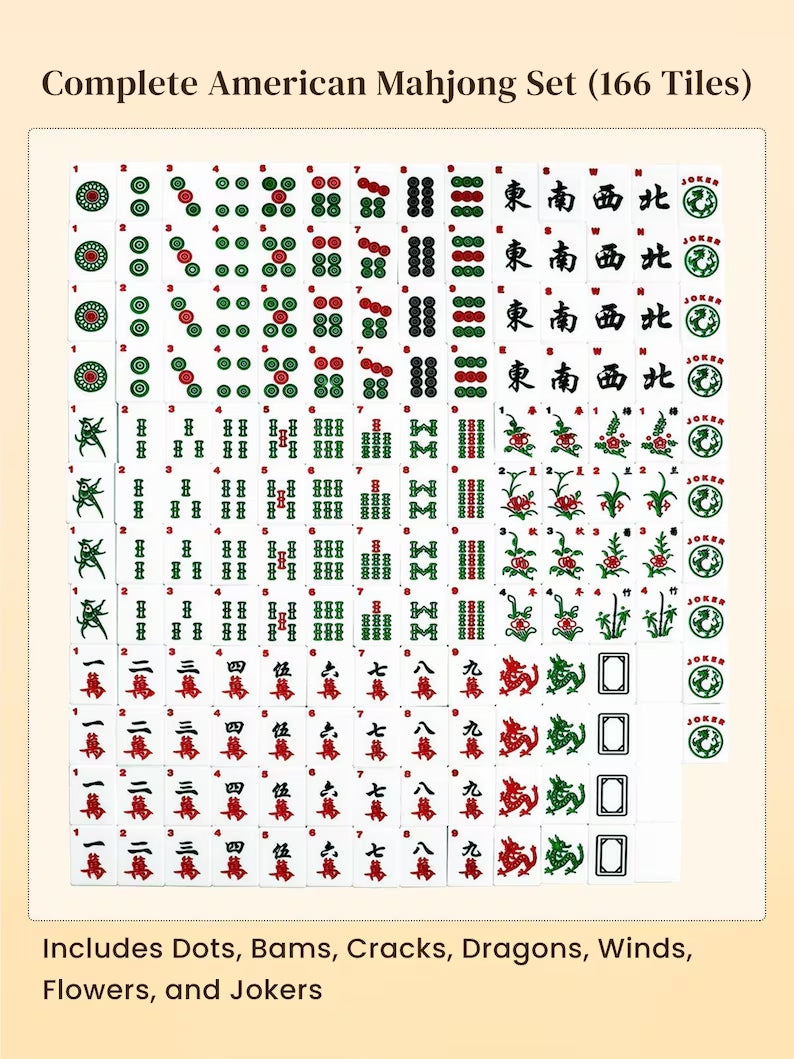 Pink Leopard American Mahjong Set – 166 Tiles – view 3