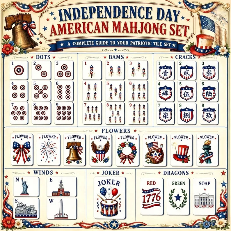 US Independence Day American Mahjong Set