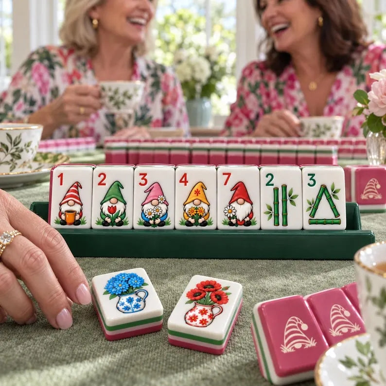 Garden Gnome Floral American Mahjong Set – 160 Tiles – view 6
